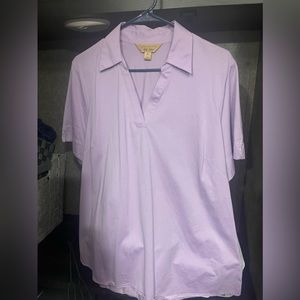 Cotton v-neck blouse